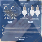 DIY Perfume Bottle Necklace Making Kit, Including Glass Bottle Pendant, 304 Stainless Steel Chain Necklace, Stainless Steel Color, 20Pcs/box