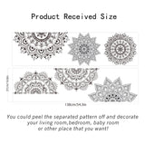 PVC Wall Stickers, Wall Decoration, Flower Pattern, 1180x380mm, 2 sheets/set
