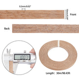 Wooden Edge Banding, for Furniture Restoration, BurlyWood, 1x0.05cm, 30m/roll
