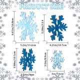 Christmas Wood Display Decorations, for Home Decorations, 3D Snowflake, Mixed Color, 89~168x76~132x3mm, 8pcs/set