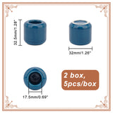 Porcelain Candle Holder, Candle Jar, Column, Midnight Blue, 3.2x3.2cm, Inner Diameter: 1.75cm, 5pcs/box