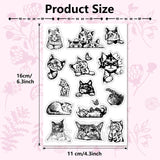 Custom PVC Plastic Clear Stamps, for DIY Scrapbooking, Photo Album Decorative, Cards Making, Stamp Sheets, Film Frame, Cat Pattern, 160x110x3mm