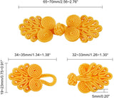 Handmade Chinese Frogs Knots Buttons Sets, Polyester Button, Mixed Color, 19~23x65~70x5mm, 50pairs/box
