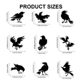 9Pcs 9 Styles PET Hollow Out Drawing Painting Stencils, for DIY Scrapbook, Photo Album, with 1Pc Art Paint Brushes, Bird, 150x150mm, 1pc/style