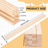 Wood Sheets, for Clay Plate Guide, Rectangle, Light Yellow, 35.2x2.95x0.33~1.2cm, 5pcs/set