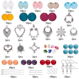 DIY Earring Making, with Freshwater Shell Pendants, Alloy Chandelier Components Links, Natural & Synthetic Gemstone Beads and Brass Earring Hooks, Mixed Color, 4.6mm