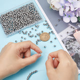 304 Stainless Steel Hollow Round Seamed Beads, for Jewelry Craft Making, Stainless Steel Color, 5mm, Hole: 2mm, 500pcs/box