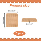 Rubber Self-adhesive Anti-Slip Shoe Bottom Pads, Rectangle, Saddle Brown, 99x84x3mm