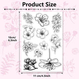 Custom PVC Plastic Clear Stamps, for DIY Scrapbooking, Photo Album Decorative, Cards Making, Stamp Sheets, Film Frame, Flower, 160x110x3mm