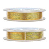 Round Copper Wire for Jewelry Making, Golden, 0.15mm, about 656.16 Feet(200m)/roll