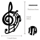 Laser Cut Basswood Wall Sculpture, for Home Decoration Kitchen Supplies, Musical Note, 180x300x5mm