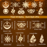 20Pcs 10 Style Ion Plating(IP) 201 & 304  Stainless Steel Pendants, Laser Cut, Mushroom & Snake & Beetle, Golden, 20.5~38x18~36x1mm, Hole: 1.4~1.8mm, 2pcs/style