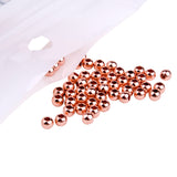 Rose Gold 3mm Brass Round Spacer Beads Craft Findings, about 100pcs/bag