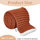 95% Cotton & 5% Elastic Fiber Ribbing Fabric for Cuffs, Waistbands Neckline Collar Trim, Knitted Hem, Thickened Quilting Cloth, Saddle Brown, 730~750x70~83x4mm