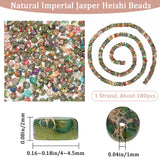 1 Strand Natural Imperial Jasper Beads Strands, Dyed & Heated, Heishi Beads, Flat Round/Disc, Colorful, 4~4.5x2mm, Hole: 1mm, about 180pcs/strand, 16 inch