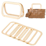 Alloy Bag Handle, Bag Replacement Accessories, Rectangle, Light Gold, 9.45x6.2x0.2cm, Inner Diameter: 7.95x4.7cm
