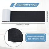 Flat Linen Sofa Repairing Self-Adhesive Tape, Black, 102x1mm, 4m/roll