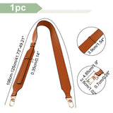 Adjustable PU Leather Wide Bag Straps, with Alloy Swivel Clasps, Bag Replacement Accessories, Saddle Brown, 106~125x3.9cm