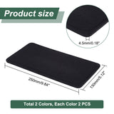 4Pcs 2 Colors Felt Inserts Bag Bottom, Cushion Pad, Rectangle, Mixed Color, 25x13x0.45cm, 2pcs/color