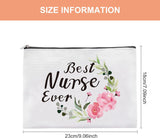 Canvas Bag, Multipurpose Travel Toiletry Pouch with Zipper, Flower Pattern, 9-1/8x7-1/8 inch(23x18cm)