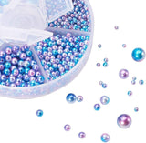 Imitation Pearl Acrylic Beads, No Hole/Undrilled Beads, Round, Colorful, 2.5~8mm; about 1163pcs/box