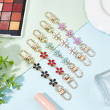 1 Sets Zinc Alloy Enamel Mobile Straps, with Alloy Swivel Lobster Claw Clasp, Flower, Mixed Color, 133mm, 5pcs/set