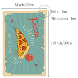 Rectangle Metal Iron Sign Poster, for Home Wall Decoration, Food Pattern, 200x300x0.5mm