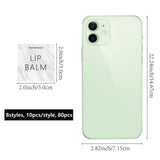 80Pcs 8 Style Custom Lip Balm DIY Label Sticker, Coated Paper Paster, Self-Adhesive Stickers, Square, Marble Pattern, 5x5cm, 10pcs/style