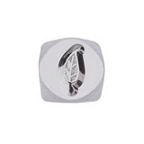 Iron Seal Stamps, Pattern: Leaf, Platinum, 65.5x10mm