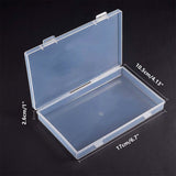 Polypropylene Plastic Bead Storage Containers, Rectangle, Clear, 17x10.5x2.6cm