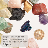 Natural Mess Gemstone Stone, No Hole/Undrilled, Rough Raw Stone, Nuggets, 21~38x21~29x12~19.5mm, 20pcs/bag, 1bag