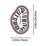 Wax Seal Envelope Gift Seal, with Yellow Sandalwood, Clock Pattern, 89~90mm
