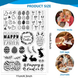 Custom PVC Plastic Clear Stamps, for DIY Scrapbooking, Photo Album Decorative, Cards Making, Rabbit, 160x110mm