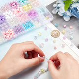 DIY Beads Jewelry Making Finding Kit, Including Plastic & Acrylic Beads, Imitation Pearl & Round & Star & Flower, Mixed Color, 8~12x8~12.5x6~9.5mm, Hole: 1.8~2.5mm, 522Pcs/box