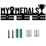 Acrylic Medal Holder, Medals Display Hanger Rack, with Standoff Pins, Medal Holder Frame, Trophy Pattern, 102x290x10mm, Hole: 8mm