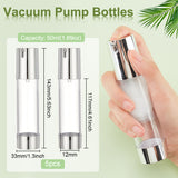 Plastic Vacuum Pump Bottles, Refillable Travel Eye Cream Lotion Bottle, Column, Clear, 3.3x14.3cm, Capacity: 50ml(1.69fl. oz)