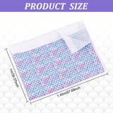 Fishscale Pattern Polyester Fabrics, for DIY Bed Sheet, Tablecloth, T-shirt, Dress, Rectangle, Medium Purple, 1450x1000mm