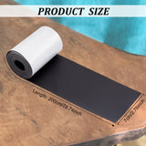 Self Adhesive PU Leather Fabric, Leather Repair Patch, for Sofas, Couch, Furniture, Drivers Seat, Rectangle, Black, 7x200cm