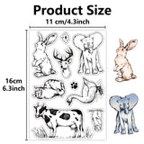 Custom PVC Plastic Clear Stamps, for DIY Scrapbooking, Photo Album Decorative, Cards Making, Stamp Sheets, Film Frame, Other Animal, 160x110x3mm