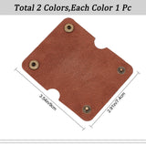 2Pcs 2 Colors Wide Imitation Leather Cable Keepers, with Alloy Snap Buttons, Cord Organizer Strap, for Wire Management, Mixed Color, 90x74x5.5mm, 1pc/color