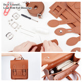 DIY Backpack Making Set, Including PU Leather Bag Materials, Iron & Alloy Findings, Screwdriver, Scissors and Wax Cord, Peru, 26.5x22.5x7cm
