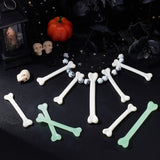 2Sets Halloween Toys Decorations, Bones, Mixed Color, 70.5~96x15.5~16x6~8mm, Hole: 2.7mm, 1set/style