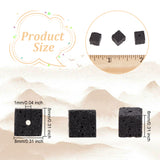 Natural Lava Rock Beads Starnds, Cube, 8x8x8mm, Hole: 1mm, about 45~48pcs/strand, 15.20''~15.35''(38.6~39cm)
