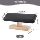 PU Leather Bracelet Display Stands, with Bamboo Chassis, Black, 19.5x5x8.9cm