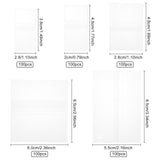 PVC Plastic Heat Shrink Sheets, Clear, 500pcs/set