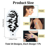 Plastic Face Paint Stencils, Body Facial Painting Tattoo Painting Templates for School Home Party, Deer, 7.5x14x0.01cm, 24Pcs/set
