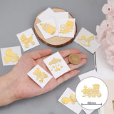 Nickel Decoration Stickers, Metal Resin Filler, Epoxy Resin & UV Resin Craft Filling Material, Baby Element, Mixed Shapes, 40x40mm, 9 style, 1pc/style, 9pcs/set