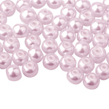 4mm About 1000Pcs Glass Pearl Beads Pink Tiny Satin Luster Loose Round Beads in One Box for Jewelry Making, Pink, 4~4.5mm, Hole: 0.7~1.1mm, about 1000pcs/box