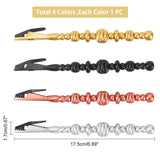 4 Pcs 4 Colors PE Bracelet Helper, for Helping Jewelry Wearing Tool, Mixed Color, 17.5x1.7x1.8cm, 1pc/color