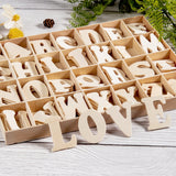 Building Blocks Creative  English Letters, Wooden Learning Toys, Letter A~Z and Heart, Tan, Box: 24x17.2x2cm, Letter: 35.5~40x26~39.5x2mm, Heart: 31.5x32x2mm, 112pcs/set